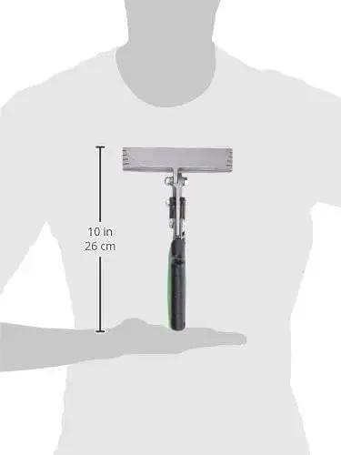 6 Inch Hand Seamer For Sheet Metal Bending And Flattening With Stainless Steel Blades And Overmolded Handles held by silhouette