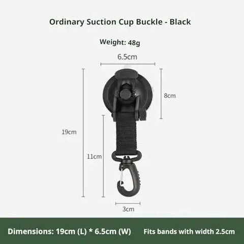 Two Pack Windproof Suction Cup Hooks For Outdoor Camping And Car Mounts Multi Functional PP Material Secure Grip Buckle