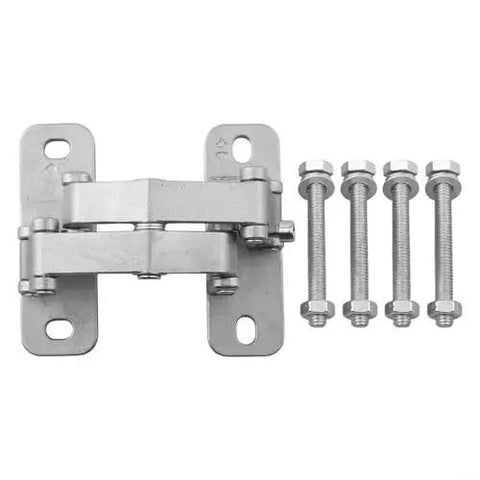 Stainless Steel 180 Degree Heavy Duty Door Hinge For Stone Fire And Thick Doors With High Load Capacity 70 Kg and bolts visible