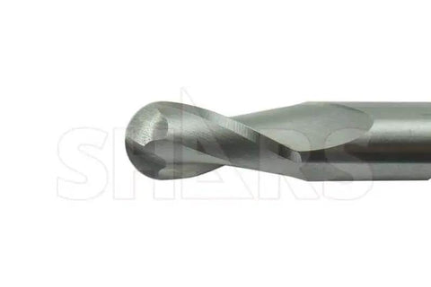 3/4 Inch 2 Flute HSS Ball Nose End Mill Single End Weldon Shank Right Hand Regular Length 1-5/16 Inch Flute Diameter 3/4 Shank Diameter 3/4 Pro Grade By Shars Tool front view