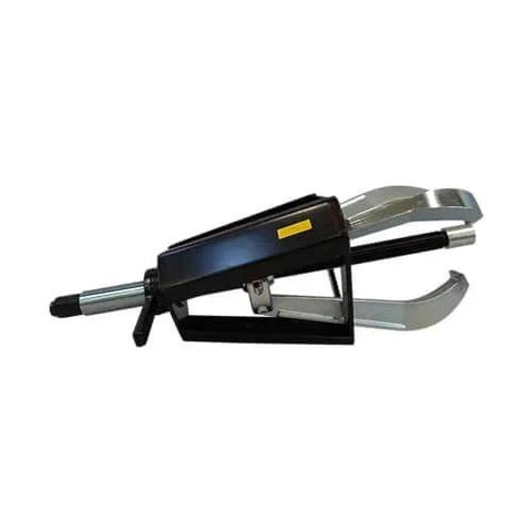 Side view of Three Jaw Puller With Twenty Ton Capacity Adjustable One To Fifteen Inch Spread and Nine And Two Thirds Inch Reach