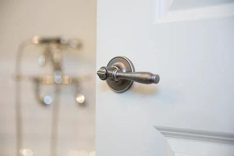 Privacy Door Lever With Push Button Lock, Reversible Handle For Bedroom And Bathroom, Fits Doors 1-3/8 To 1-3/4 Inches, Oil Rubbed Bronze Finish