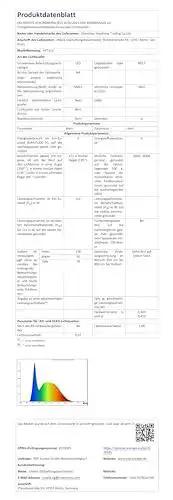 Technical product data sheet with specifications and color graph for LED Warning Lights Multi Layer Industrial Signal Light, 24V DC input.