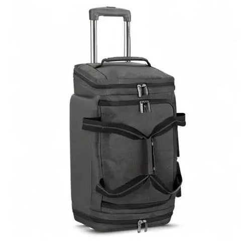 Go-To Rolling Duffle For Travel With Wheels 49L Capacity Carry-On Ready At 12 X 22 X 12 Inches Solo New York Leroy Gray with handle