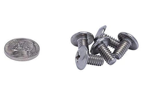 Machine screws, stainless steel 1/4-20 x 1/2 in truss head Phillips, 50 pcs, UNC full thread, 304 stainless