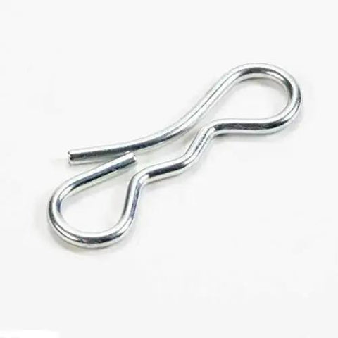 Single metal clip from Bow Tie Lock Cotter Pin Deck Clip Set 194209 194208 Seven Sixteenth Inch And Five Sixteenth Inch Replacement Pins.