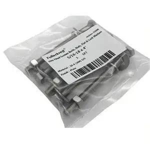Heavy Duty 5/16-18 X 4 Inch Stainless Steel Hex Head Bolts Kit With Fully Threaded Shafts Includes Hex Nuts Fender Flat Washers