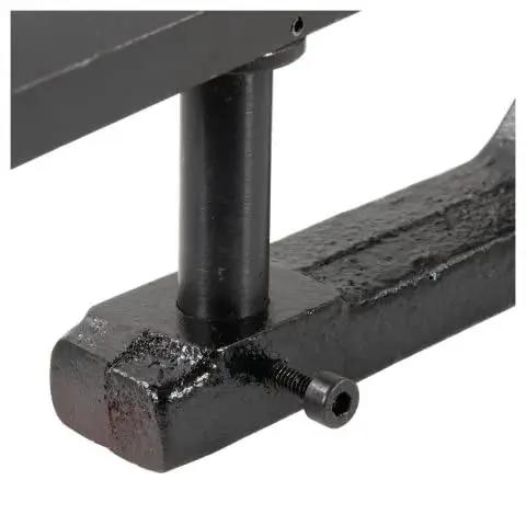 Wood Turning Tool Rest and Center for Mini and Bench Lathe with 360 Rotatable Woodturning Rest, close-up of metal base detail