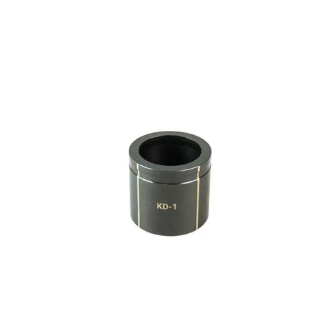 Beefy Heavy Duty Knockout Die For 1 Inch Conduit, Versatile tool for steel, stainless, and brass, shows front view of 1-inch die