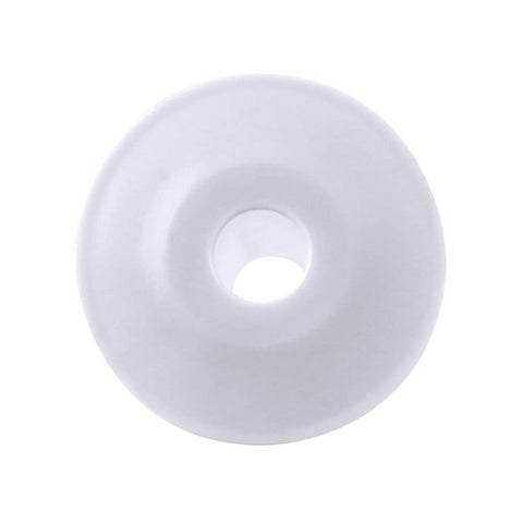 Skywalker white plastic single feed-through cable bushing, round donut shape with central hole.