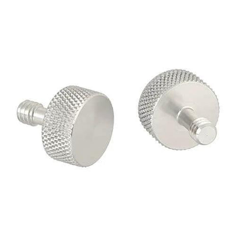 1/4-20 Thumb Screw Button Head Cap Screw Brass Nickel Plated Two-Piece Camera Accessory Replacement for Tripods and Mounts