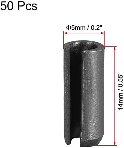 5Mm By 14Mm Slotted Spring Pins Kit 50Pcs Assortment For Small Machine Projects Smooth Finish 65Mn Tool Steel Pro Grade Handy Kit