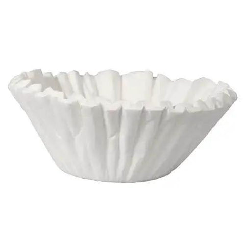 Commercial Tea And Paper Coffee Filters 1.5 Gallon White 500 Count For Use With Specialty Commercial Brewers, side view