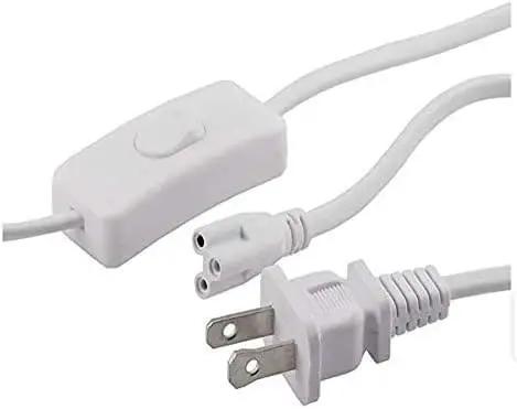 Six Foot T5 T8 LED Tube Power Extension Cable With On Off Switch 3 Pack For Integrated LED Light Fixtures 110 To 250 Volt Supports Up To 120 Watt 3 Pin Connector Plug And Play Safe Replacement Cable For Office Home And Garage Lighting