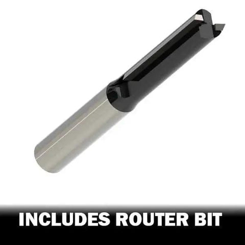 Router bit included in Circle Guide Router Kit For Precise Circle Cutting From 1.5 Inches To 52 Inches With Offset Base Milescraft 1219.