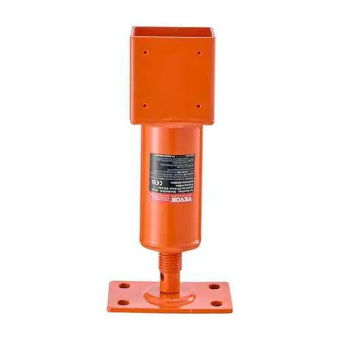 Front view of an Adjustable Screw Jack Post 13.2 To 18.7 Inch Height 4x4 Leveling Jack 24700 Lb, steel construction for post support.