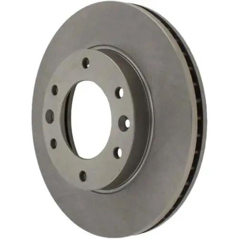 Front view of Centric C-Tek automotive brake rotor; metal disc with six-lug mounting holes in hub