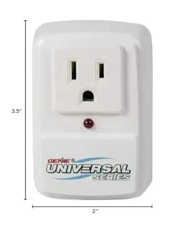 Heavy Duty Garage Door Opener Surge Protector For Single Opener With 15A 125VAC 1875W UL Listed Protection shown front view