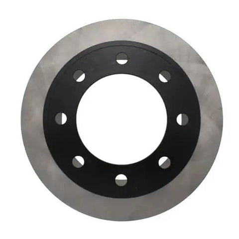 Centric Premium rear brake rotor; circular metal disc with black center hub and six lug holes.