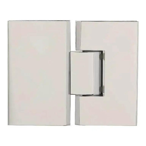 Victoria 180 Degree Glass-To-Glass Shower Hinge in polished chrome for heavy duty doors fits 3/8 to 1/2 inch tempered glass