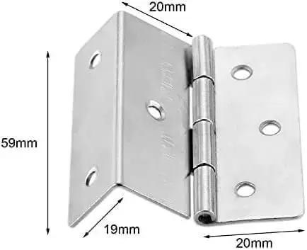 Vintage 59mm 6-Hole Three-Fold Hinges Set For Cabinets Boxes And Suitcases Durable Zinc Alloy Hardware