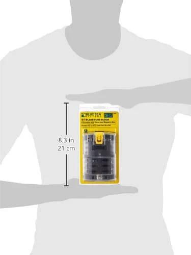 Model 5025 ST Six Way Blade Fuse Block With Negative Bus And Cover 100 Amp Marine Electrical Panel For Boats packaging