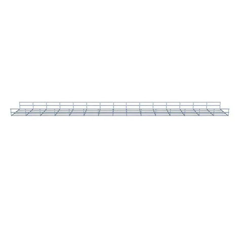 Heavy Duty Wire Mesh Cable Tray Electro Zinc Plated Silver Steel For Easy Cable Organization 1.97 In By 7.88 In By 59.06 In 2 Pack