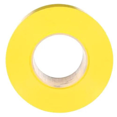 Durable Floor Marking Tape 971 Single Roll Yellow 4 in x 36 yd, 17 mil heavy-duty vinyl, top view