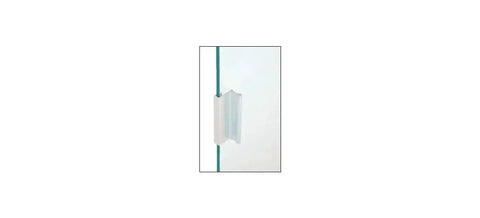 Installed Satin Anodized Aluminum 3 Inch Door Pull With 7/16 Inch Lip For Sliding Glass And Panel Doors D643A on glass door panel