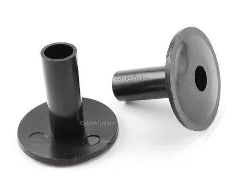 Coaxial Cable Feed-Through Wall Protector Bushing For 7 By 16 Inch Holes Seals Openings For 75 Ohm Cable Indoor Outdoor Use Black No Fuss Sleek Professional Look Keeps Cables Safe 10 Pack