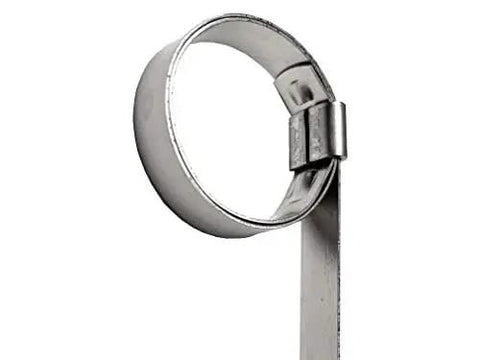Junior Three Eighths Inch Wide Heavy Duty Stainless Steel Clamp 201 Grade With Smooth Inside Diameter For Zero Leak Paths