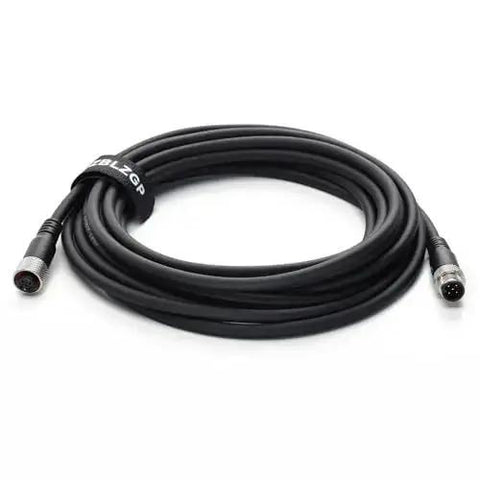 Coiled M12 5 Pin A Code Shielded Sensor Connector Cable Male To Female Aviation Connector, waterproof, 5m length for industrial use