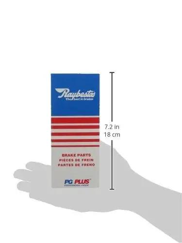Raybestos H17437 parking brake hardware kit front view box; blue top, red stripes, 7.2 in tall