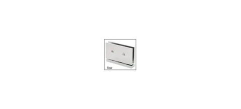 Rear view of Oil Rubbed Bronze Senior Cardiff Glass Door Hinge For Half Inch Thick Glass Heavy Duty 145 Lb Capacity 36 Inch Max Width