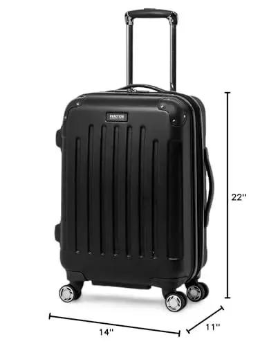 Renegade Expandable 8 Wheel Spinner Luggage With Lightweight Hardside Shell Carry On 20 Inch Black From Kenneth Cole Reaction