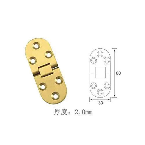 2 Pcs Folding Flip Table Hinge For Sewing And Craft Tables Zinc Alloy With Chrome Plating Finish and Round Edge Design