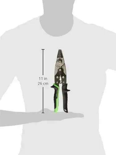 3 Inch Hand Seamer For Sheet Metal Bending And Flattening Pro Grade Heavy Duty Tool with handles, shown with size reference.
