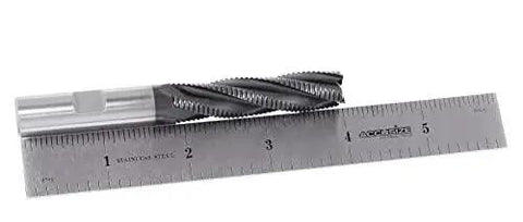 Half Inch TiAlN Cobalt Roughing End Mill M42 8 Percent Cobalt With Half Inch Shank And Two Inch Flute Length Four Flute Coarse Tooth