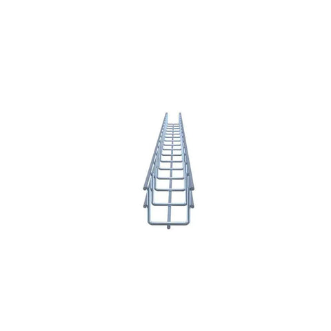 Wire Mesh Cable Tray In Electro Zinc Plated Steel Silver Finish 1.97 X 1.97 X 59.06 Inches 2 Pack For Easy Cable Management