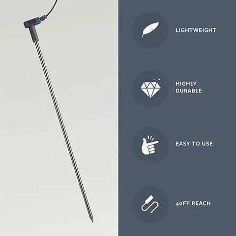 Outdoor Grounding Rod Kit with 40FT Conductive Cord Copper Earthing Stake for Grounding Sheets Mats Pillowcases No Outlet Required
