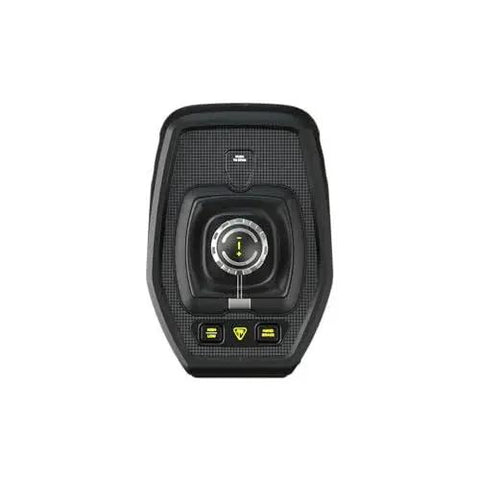 Turtle Beach VelocityOne sim racing shifter and handbrake, black with central dial and yellow control buttons