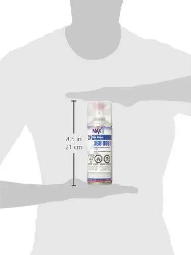 2K High Gloss Clearcoat Aerosol For Basecoats, 2 Component Finish shown held between two hands, labeled with dimensions.