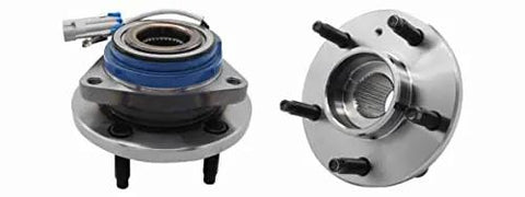 Front wheel hub bearing assembly single unit for left or right (driver or passenger side) OE-fit replacement with sensor-compatible connector