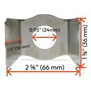 Stainless Steel Switch Guard Pack With Yellow Ring Push Button Panel Light Emergency Stop Protector dimensions diagram