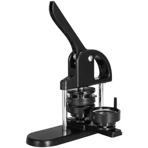 VEVOR button maker machine with ergonomic lever and die assembly on black base