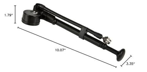 Fox Factory HP shock pump with swivel head, 10.07 in long, black, 350 PSI, Amazon brand