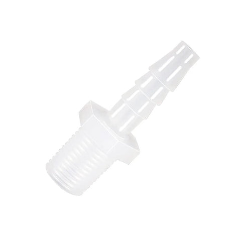 ANPTGHT plastic hose barb fitting, 1/4 barb x 1/4 NPT male, white plastic, pack of 5
