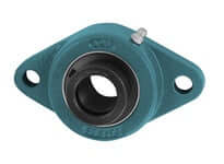 Front view of UGCJTZ205-14 Eccentric Collar 2-Bolt Locking Ring, Single 7/8 in Wide Shaft Clamp for pillow block mounts.