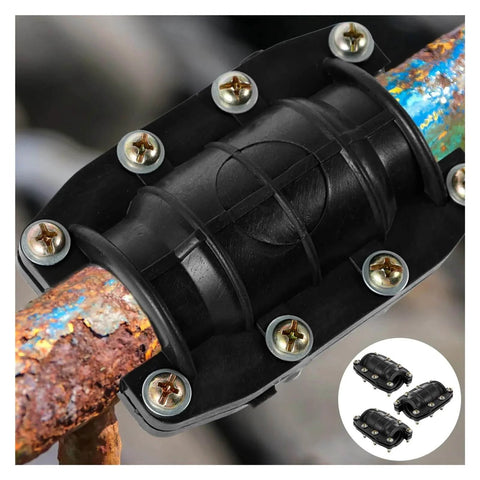 Three Piece Pipe Repair Clamp Kit For Water Leaks, Anti Impact Emergency Pipe Fix For Burst Or Punctured Plastic And Metal Pipes