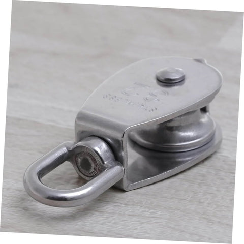 32mm Stainless Steel Single-Sheaved Pulley Roller Swivel Function Heavy Duty Wire Rope Pulley for Lifting Systems Sturdy and Resistant to Corrosion